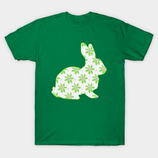 CUTE Easter Bunny Rabbit Spring Flowers T-Shirt